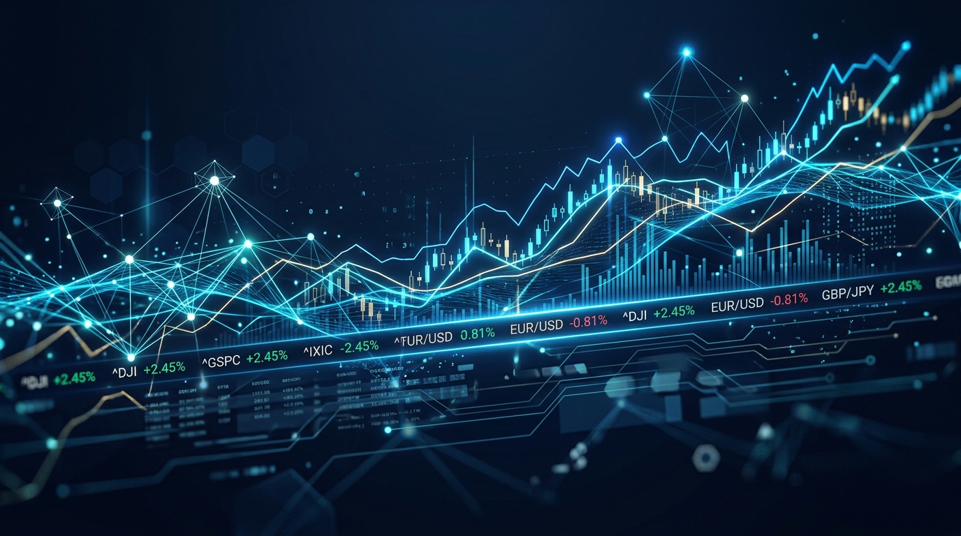 Financial Charts Growth Background
